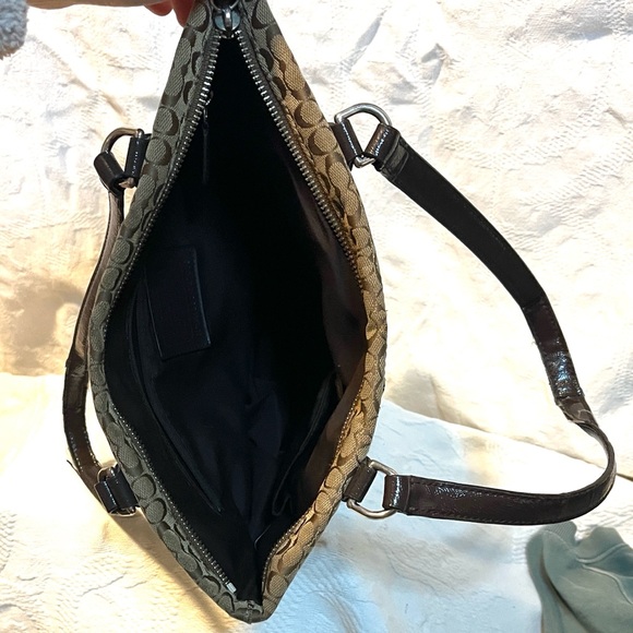 Coach Mini Signature Stripe File Tote Bag F27008 - Picture 8 of 9